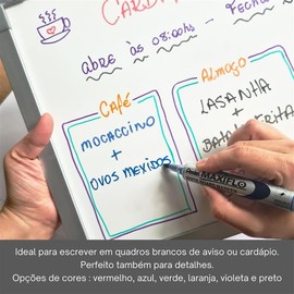 Pentel Maxiflo Green Label Whiteboard Marker with Wide Chisel Tip - Black