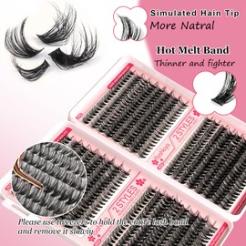 YOONOYA Lash Clusters 640pcs Natural Lash Extension Individual Cluster Eyelash Russian Lash Clusters Individual Lashes Eyelash Clusters Natural Look Eyelashes for DIY at Home(9-16MM,30D,40D)