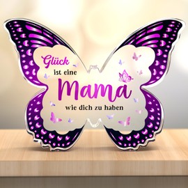 JOYVADO Gifts for Mum, Christmas Gifts for Mum, Mum Gifts from Daughter and Son, Mum Gifts Christmas Butterfly Acrylic Decoration