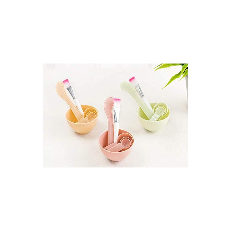 WOIWO DIY Beauty Mask Bowl Set Makeup Four-Piece Kit (pink)