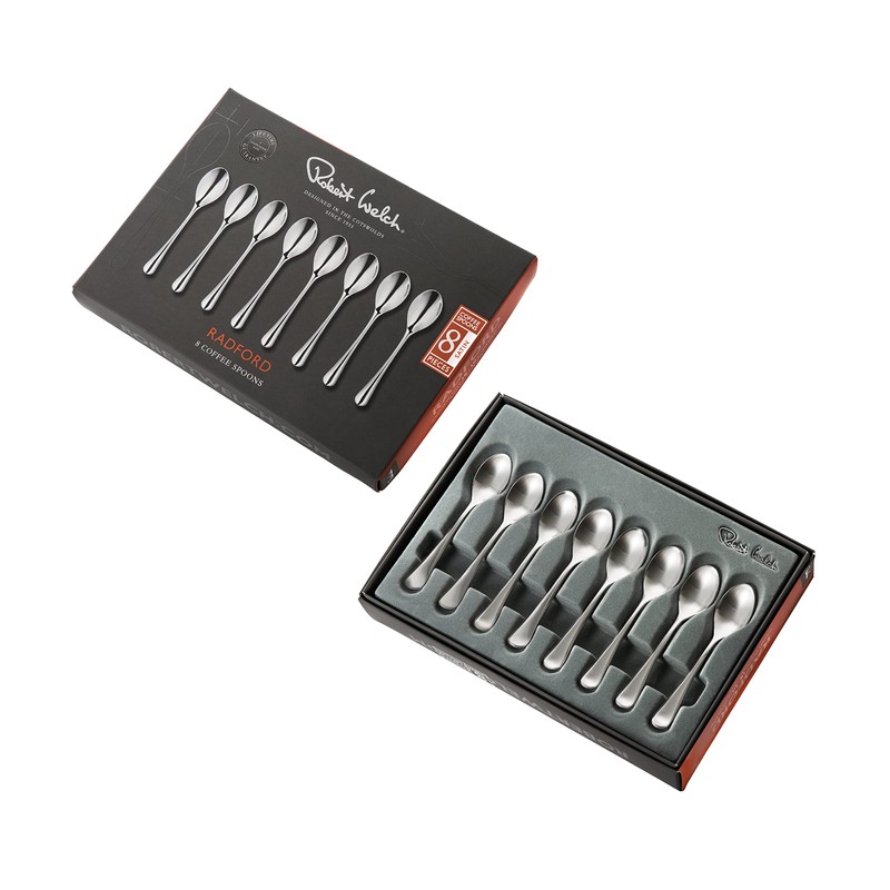 Robert Welch Radford Satin Cutlery Coffee/Espresso Spoon, Set of 8.