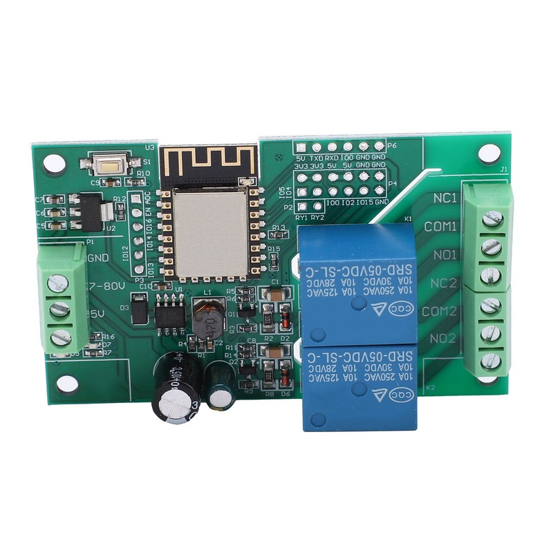 Wi Fi Relay Module DualChannel PCB DC 880V for ESP8266