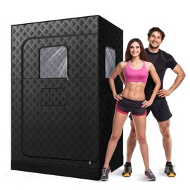 Sidasu 47"x35"x71" Full Body Sauna for Home,Portable Steam Sauna,2 Person Sauna Box for Relaxation Suit for Home,Gym,Bathroom,Chair and Steamer Not Included
