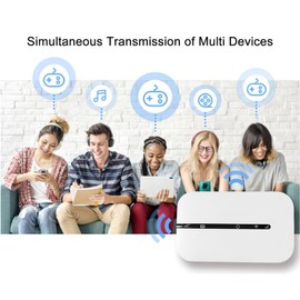 4G LTE Tragbarer WLAN-Hotspot, 150 Mbit/s WLAN-Router mit SIM-Kartensteckplatz für Bis zu 10 Benutzer, WLAN-Hotspot mit 2100-mAh-Akku
