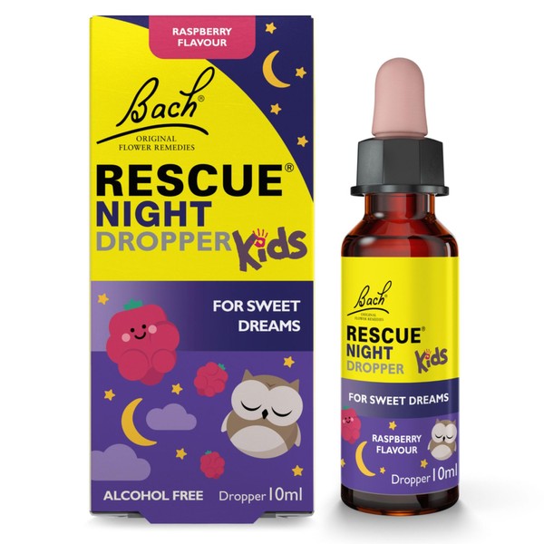Rescue Remedy Night Kids Dropper (Raspberry), Soothing Support for Restful
