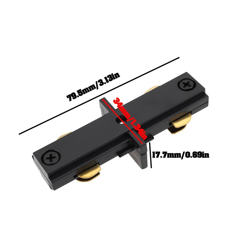 VGOL 4pcs Black 120V H Series Single Circuit 3-Wire Track