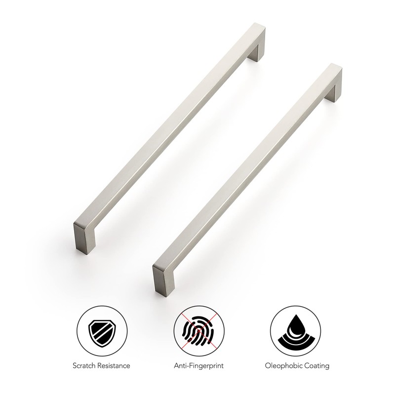 Ravinte 12 Pack 10 Inch Square Cabinet Handles - Satin