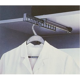 Hafele Extendable Clothes Rail Clothes Hanger Pull-Out Aluminium Clothes Hanger Holder for 12 Hangers Clothes Hanger Pull-Out Length 312 mm 1 Piece