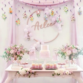 Blume Girlande Frühling Blume Party Banner Papier Wildblume Party Dekorationen Blumenbanner für Wand Geburtstag Frühling Garten Hochzeit Hintergrund Indoor Outdoor Decor