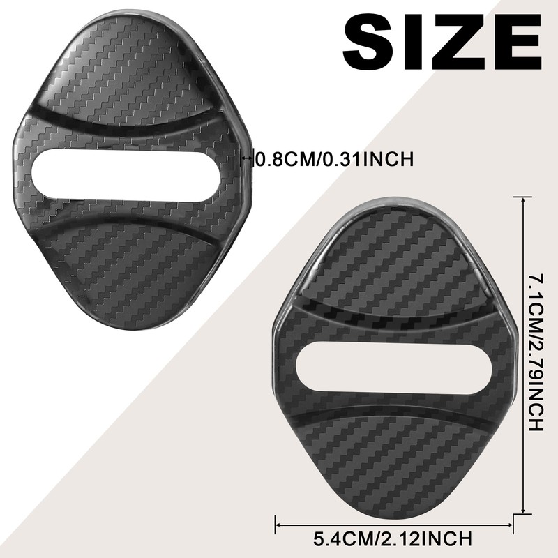 TOMALL 4 Pcs Car Door Lock Latches Covers Compatible with