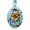 BESTPYSANKY Snowman with Scarf Wooden Christmas Ornament 3 Inches