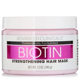 Advanced Clinicals Biotin Hair Mask, Hair Pack, Large Capacity, 12.0 oz (340 g)