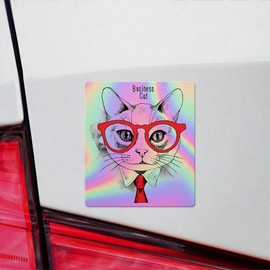 Holographic Decal Stickers of Cat Business Premium Waterproof Vinyl Decal Stickers for Laptop Phone Accessory Helmet Car Window Mug Tuber Cup Door Wall Decoration NVCVER3g22420HO