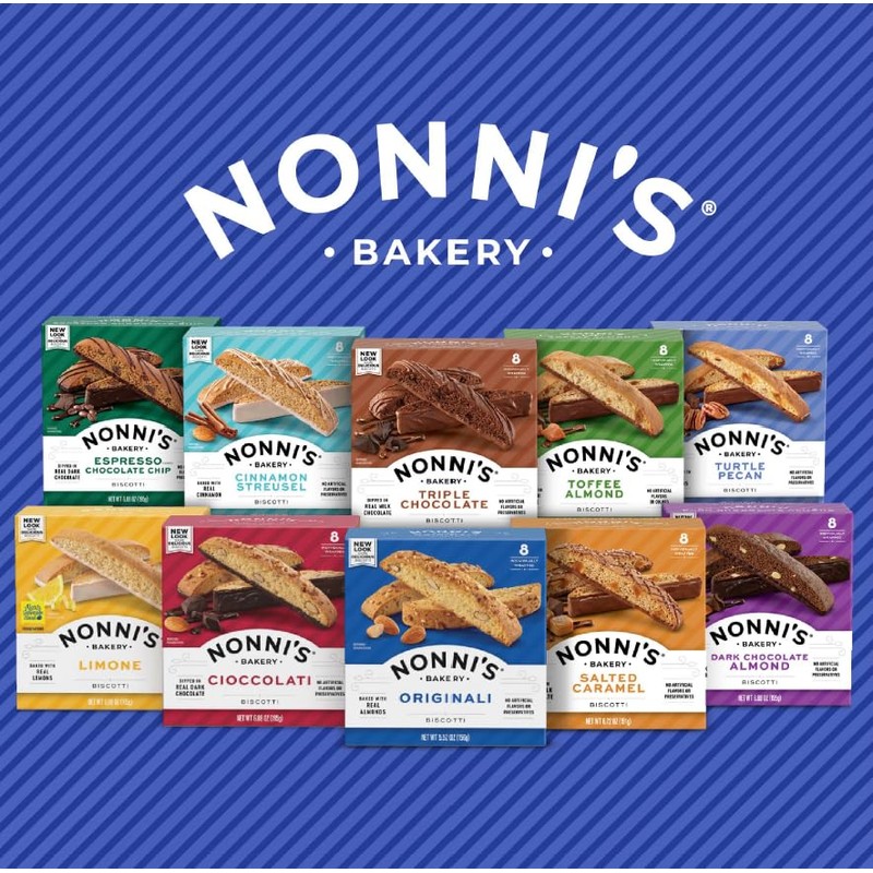 Nonni's Salted Caramel Biscotti Italian Cookies - 3 Boxes -