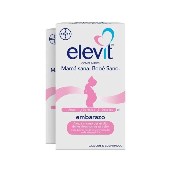Elevit antes durante y después de embarazo 2 pack de