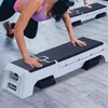 HolaHatha Adjustable Stepper with Storage Compartment, Incline Fitness Deck &