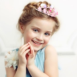 AMCAMI Mermaid Crown Hairband - Fish Scale Style, Pink Alloy, for Women's Birthday, Hair Styling, Hair Accessories, Party Supplies