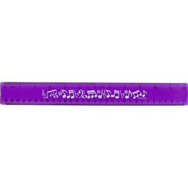 Gift House Flex Ruler 12" Purple Notes