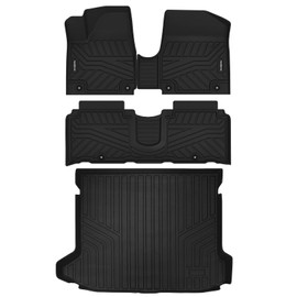 Naibeve Floor Mats for 2022 2023 2024 Hyundai Ioniq 5 Movable Console (Limited Models)- All Weather Custom Fit for Hyundai Ioniq 5 Floor Mats Liners Front & Rear Row Waterproof Interior Accessories