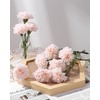 DuHouse 6pcs Carnations Artificial Flowers Latex Carnation Flowers,Real Touch Carnations
