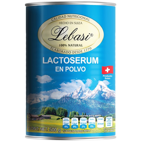 LEBASI/Lactoserum en polvo 500gr/ Alimento natural/ Elaborado en Suiza/ calidad