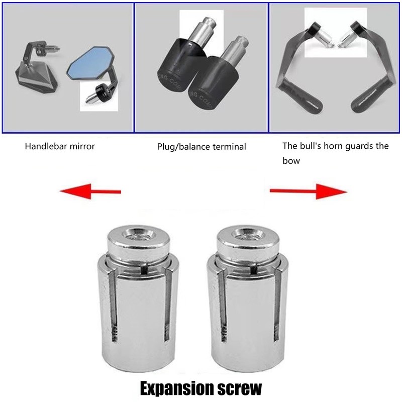 KACCDE Motorcycle Modification 13-19mm Expansion Screw Hand Guard Handlebar End