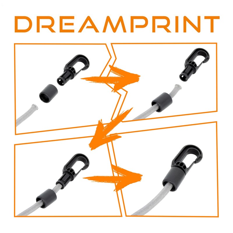 Dreamprint 10 x Plastic Hooks Carabiner Hooks for 8 mm