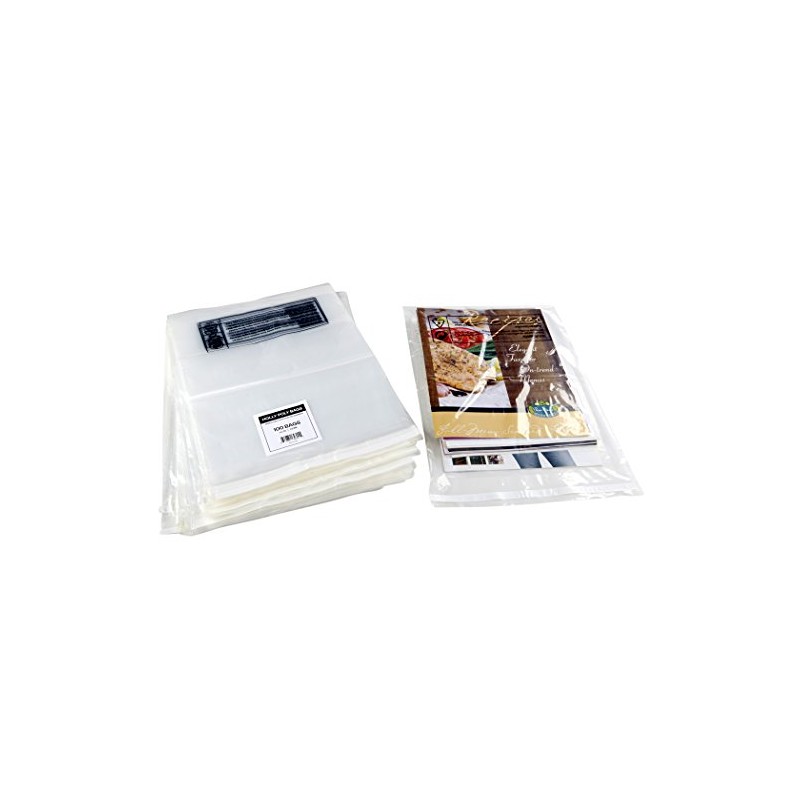 100 Clear Poly Bags - 11x14 - Strong Self Seal