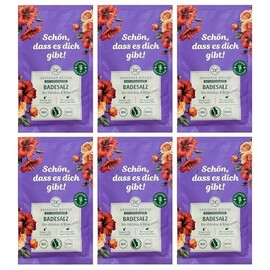 6er Pack Dresdner Essenz Badesalz Bio-Hibiskus & Rose 6 x 60g