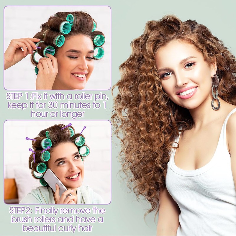 Hair Roller Pins Plastic, 140 PCS Brush Roller Pick Plastic