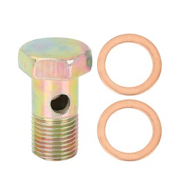 X AUTOHAUX M16x1.5mm Metric Thread Banjo Bolts Brake Fitting Adapter with 2pcs M16 Washers