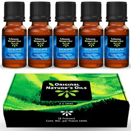 ORIGINAL NATURE'S OILS Kit de 5 aceites Esenciales de Eucalipto para difusor y Aromaterapia
