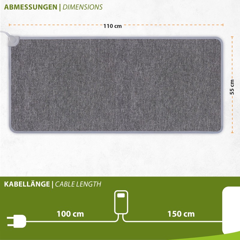 Warm Feet Infrared Heating Mat 55 x 105 cm 155