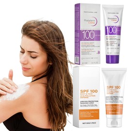 Sun Cream SPF 100 and SPF 100+, Pack of 2 Anti-Ageing Sun Protection for Sensitive Skin (#80 ml + 50 ml)