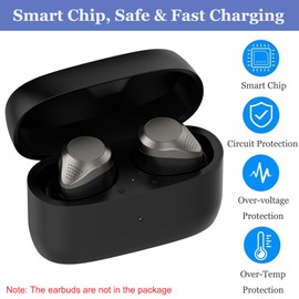 Replacement Charging Case Compatible with Jabra Elite 4 Active, Charger Cradle Station for Jabra Elite 4 Active Earbuds (The Earbuds not Included, Black)