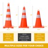 DWVO Orange Traffic Cones 28 inch 10 Pack, with 29.5FT