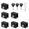 Shwdsy Window Lock, Pack of 6 Sliding Window Locks, Adjustable