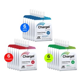 Chargel Variety Value Pack, Caffeine-Free Instant Energy Gel for Running, Biking, Workout, Hiking and Endurance | Carbs Vitamins | Gluten Free - Pack of 18 Pouches - 6.35oz Each