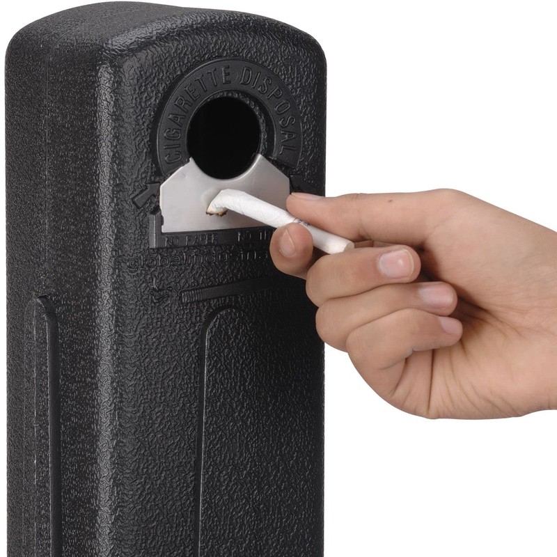 Global Industrial Large Capacity Free Standing Outdoor Ashtray with Round