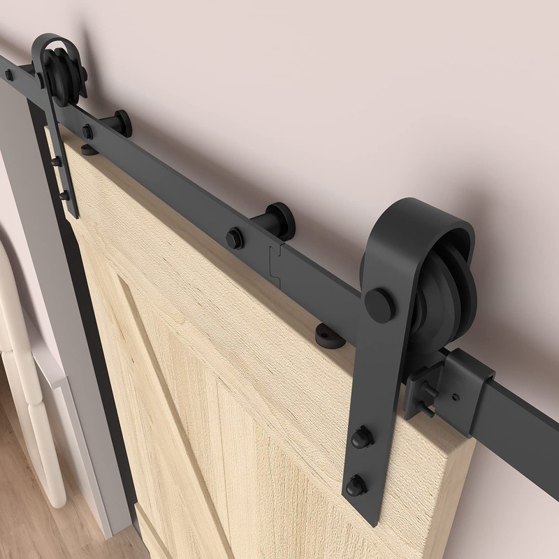 Dondelight Barn Door Hardware Kit 5FT, Heavy Duty Modular Sliding