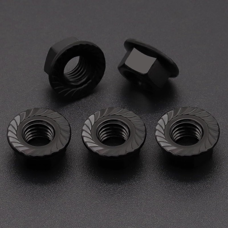 RoyceMart M12-1.75 (10 Pack) Stainless Steel Serrated Flange Hex Nuts,