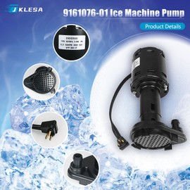9161076-01 Ice Maker Water Pump Motor, 9161076-01 Pump compatible with Ice O Matic Ice Makers C20, C30, C40, C50, C60, Replaces 803338 GPP-1MH-1P HRIM-21-115 115V 60/50Hz