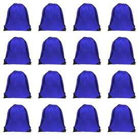 GoodtoU Drawstring Backpack Cinch Bags Drawstring Bags Bulk Nylon Draw String Sport Bag, Blue, Classic