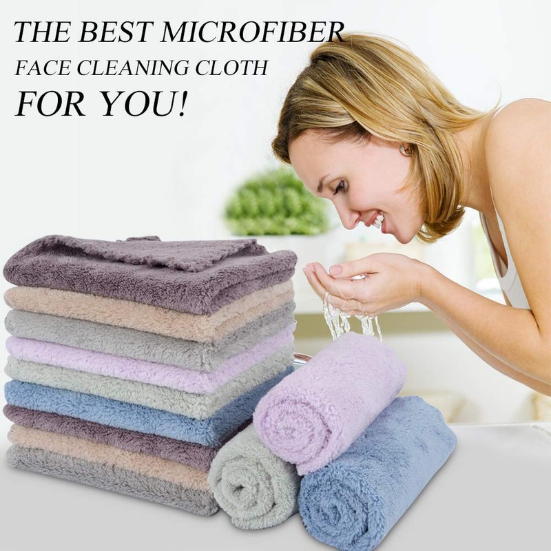 SUNLAND Microfiber Face Cloth Reusable Makeup Remover Facial Cleansing Towel