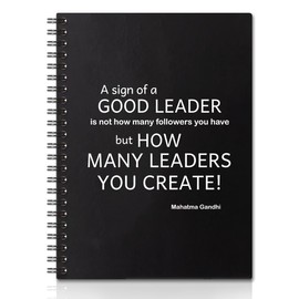 QYUVK A Sign of a Good Leader Hardcover 160 Pages Spiral Notebooks, Leader Notebook, Leader Appreciation Gift, Leaving Going Away Gifts for Best Boss Leader Mentor, Boss Gifts for Men Women