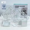 Corner Shower Caddy Kits,6Pcs Bathroom Shelves,Shower Storage Rack,Shelf Organiser No