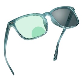 YEIN Bifocal Reading Glasses, Photochromic Gray Sunglasses, 0.00/+1.75 Magnification for Men/Women