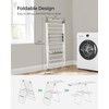 SONGMICS Clothes Drying Rack, Foldable 2-Level Laundry Drying Rack, Free-Standing