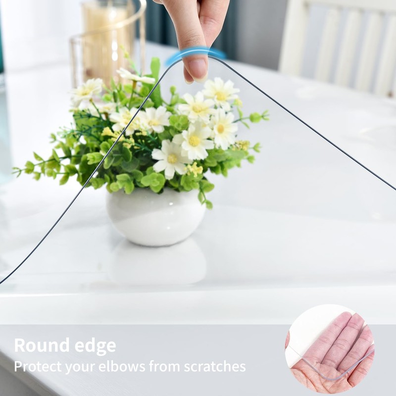 LBJFYHJN Clear Desk Mat, Non-Slip PVC Clear Desk Pad, Desk