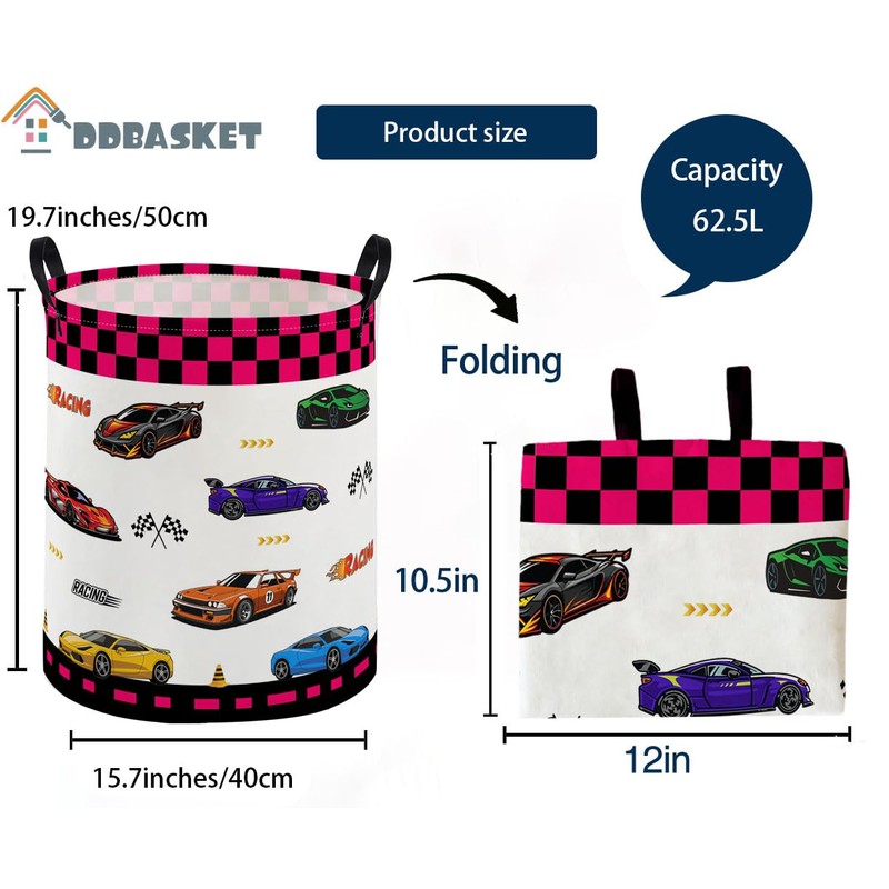 Car Laundry Basket Cute Hamper for Organizer Room Decor(Car)